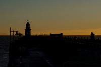 Man contemplating sunrise
