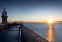 Lighthouse at Sunrise - Folkestone Harbour Arm