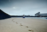 Footprints in the sand - Folkestone Harbour