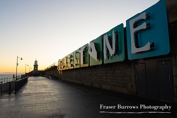 Folkestone sign at Harbour Arm