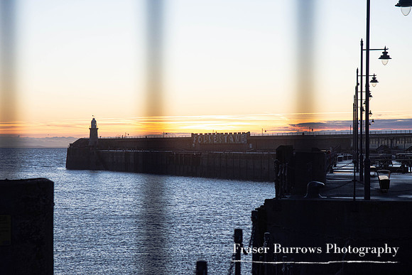 View through the railings - Harbour Arm - Folkestone