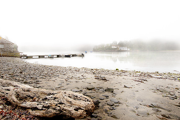 The Creek at St.Anthony in the morning mist, Cornwall